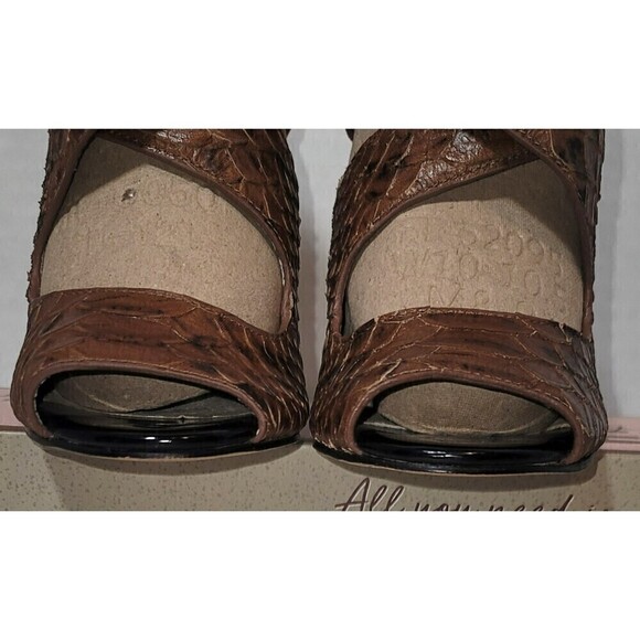 Michael Kors Reptile Stilettos Brown with Black Patent Leather - Size 5 - Picture 6 of 14